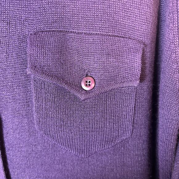 Denim & Co. with Lane Bryant women’s sweater dress button down purple plus size - Picture 3 of 12